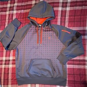Fila Gray and Orange Hoodie